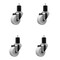 Service Caster 3'' Nylon Wheel Swivel 1-3/4'' Expanding Stem Caster Set, 4PK SCC-EX20S314-NYS-134-4 - alternate 1